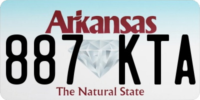 AR license plate 887KTA