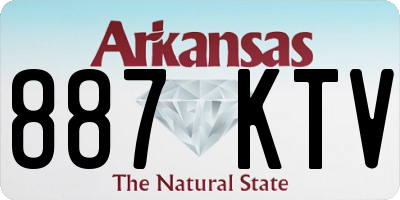 AR license plate 887KTV