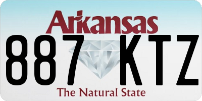 AR license plate 887KTZ