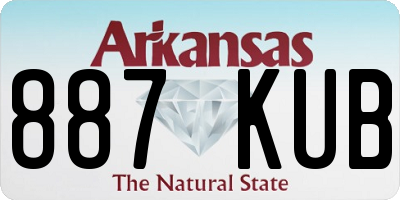 AR license plate 887KUB