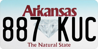 AR license plate 887KUC