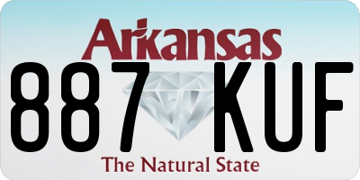 AR license plate 887KUF