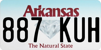 AR license plate 887KUH