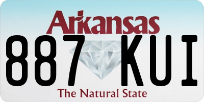 AR license plate 887KUI
