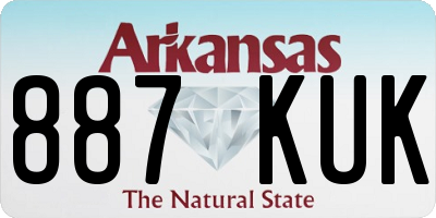 AR license plate 887KUK
