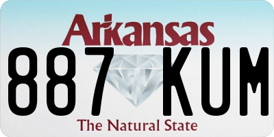 AR license plate 887KUM
