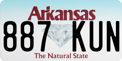 AR license plate 887KUN