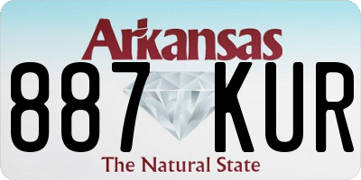 AR license plate 887KUR