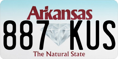 AR license plate 887KUS