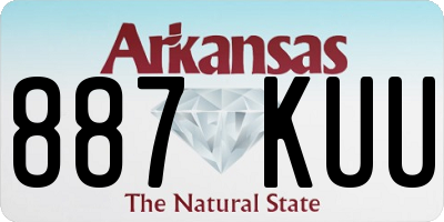 AR license plate 887KUU