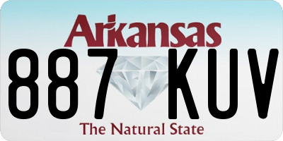 AR license plate 887KUV