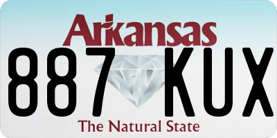 AR license plate 887KUX