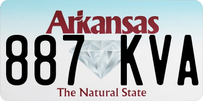 AR license plate 887KVA