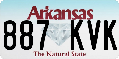 AR license plate 887KVK