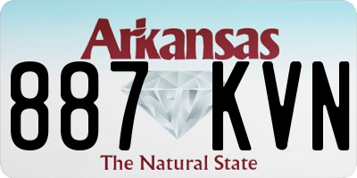AR license plate 887KVN