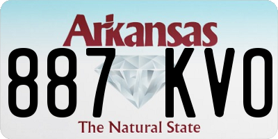 AR license plate 887KVO