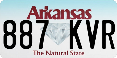 AR license plate 887KVR