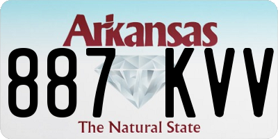 AR license plate 887KVV