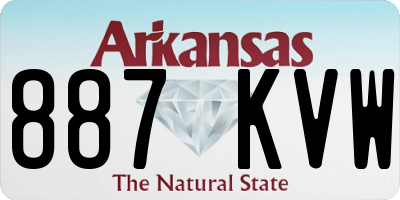 AR license plate 887KVW