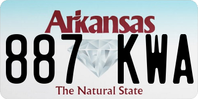 AR license plate 887KWA