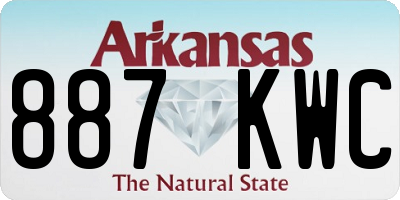 AR license plate 887KWC