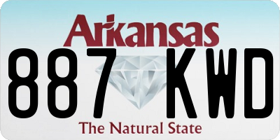 AR license plate 887KWD