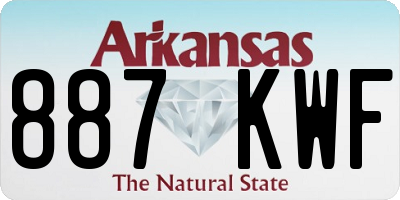 AR license plate 887KWF