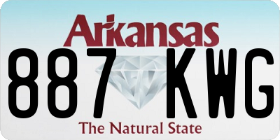 AR license plate 887KWG
