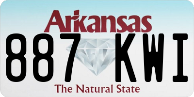 AR license plate 887KWI