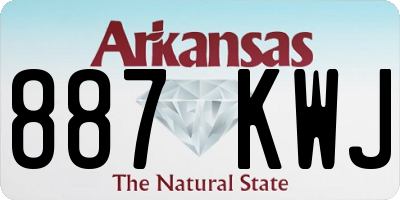 AR license plate 887KWJ
