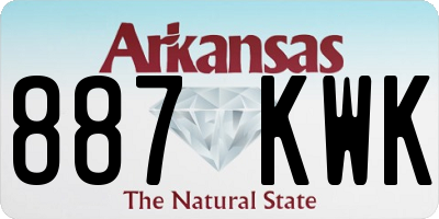 AR license plate 887KWK