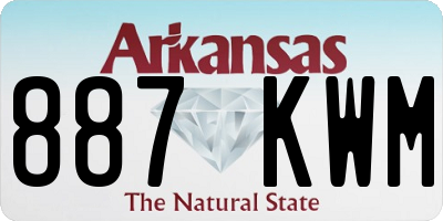 AR license plate 887KWM