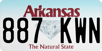 AR license plate 887KWN