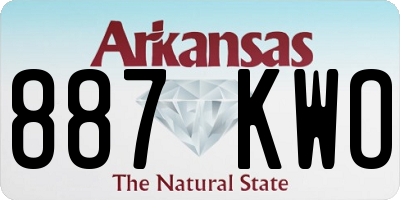 AR license plate 887KWO