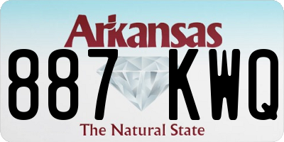 AR license plate 887KWQ