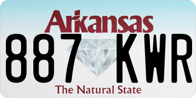 AR license plate 887KWR