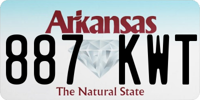 AR license plate 887KWT