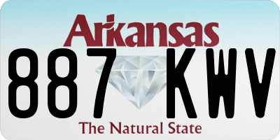 AR license plate 887KWV
