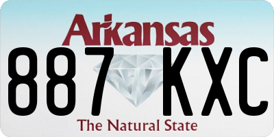 AR license plate 887KXC