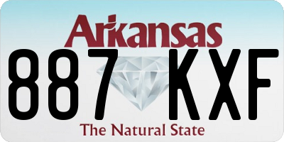 AR license plate 887KXF