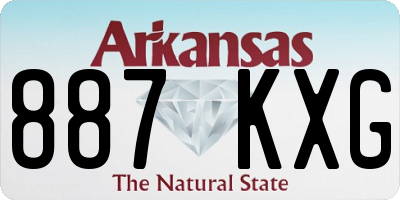 AR license plate 887KXG