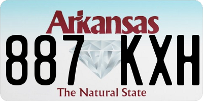 AR license plate 887KXH