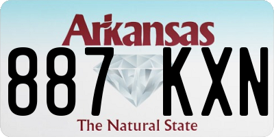 AR license plate 887KXN