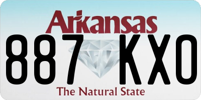AR license plate 887KXO