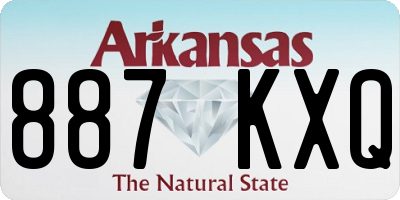 AR license plate 887KXQ
