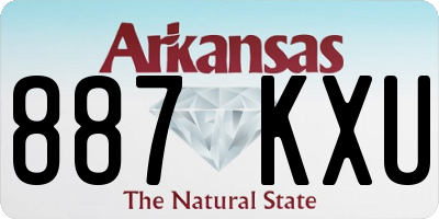 AR license plate 887KXU