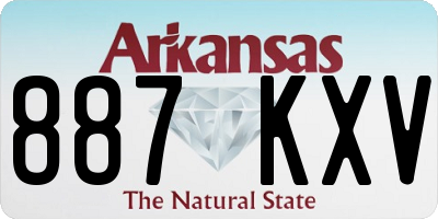 AR license plate 887KXV