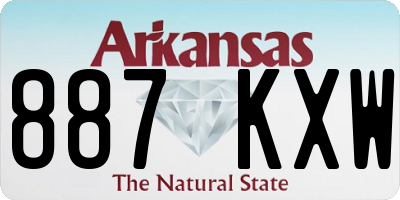 AR license plate 887KXW
