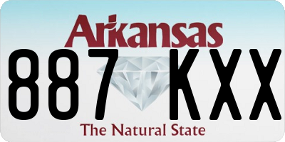 AR license plate 887KXX