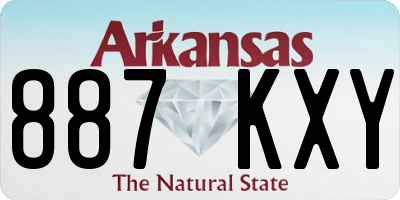 AR license plate 887KXY